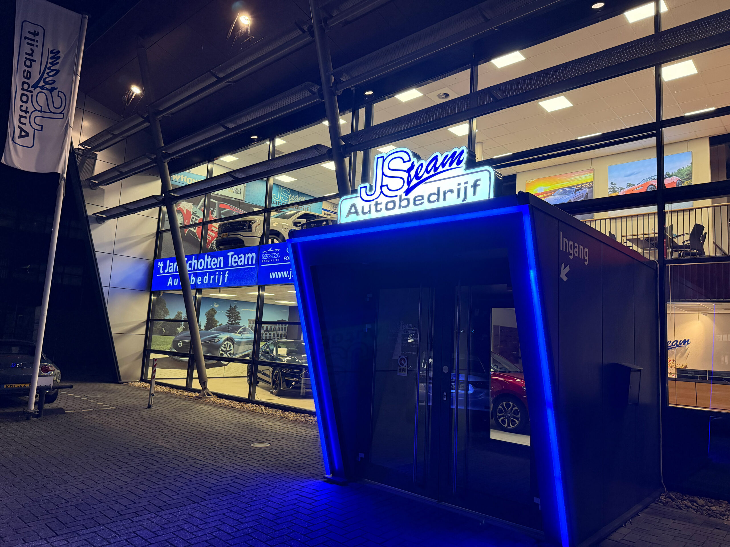 Ombouw signs naar LED voor 't Jan Scholten Team in Almelo